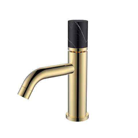 Смеситель Boheme STICK для умыв.низ.GOLD MRAMOR BLACK (комплект) 121-G-MR-BLACK