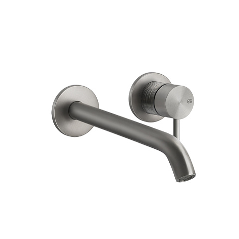 GESSI 316 Встраиваемый смеситель для раковины с изливом 200-170мм (внешняя часть), цвет: steel brushed, 54386#239