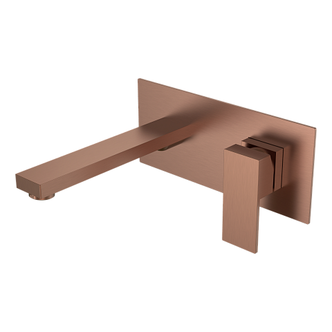 Смеситель для умывальника из стены Boheme Qubic Brushed Bronze 475-BRB