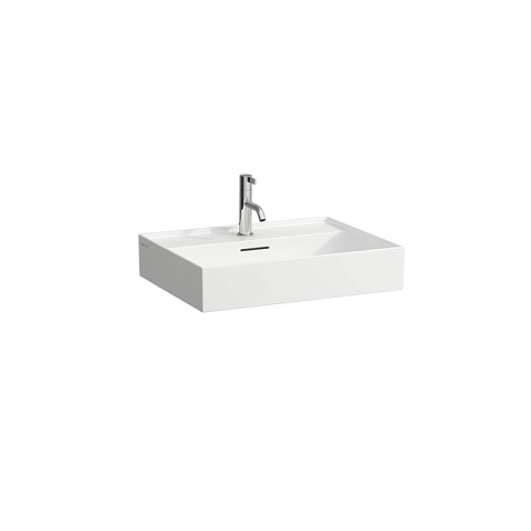 Laufen Kartell Раковина 600х460х120мм с 1 отв. под смеситель, с покр. LLC, цвет: белый, 8.1033.3.400.104.1