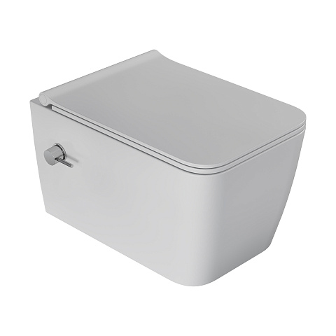 Boheme Zen подвесной унитаз с биде матовый белый с крышкой 967-SET-2-MW