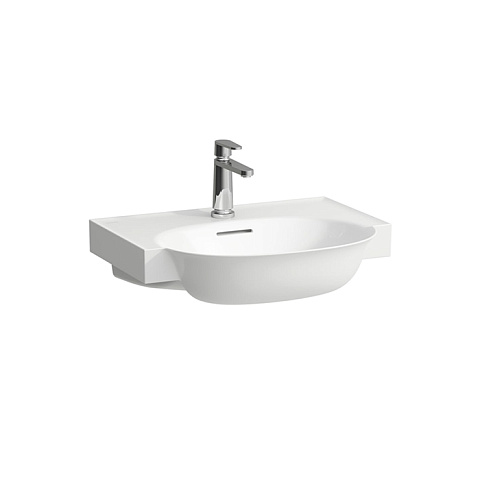 Laufen New Classic Раковина накладная овальная 600х480х75 мм, без отв под смеситель,с переливом, цвет белый LCC, с покрытием LAUFEN Clean Coat, 8.1385.3.400.109.1
