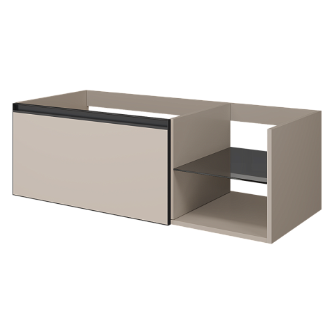 Armadi Art QUATRO 6 120см (80+40) тумба DAPHNE профиль ANTHRACITE 790-M6-120-D-A