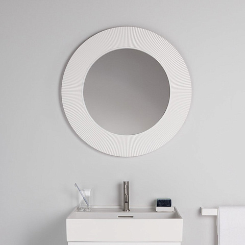 Laufen Kartell Зеркало круглое d=780мм, настенное, без подсветки, цвет: белый, 3.8633.1.090.000.1