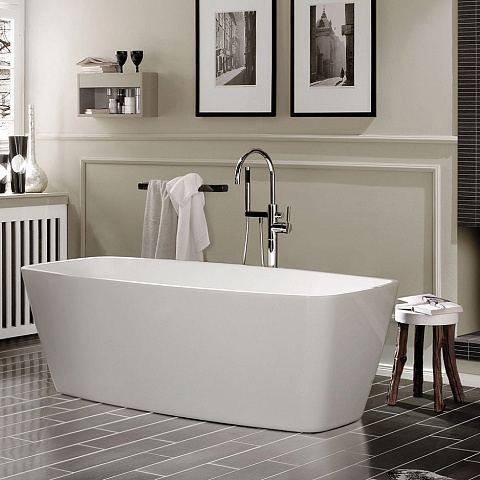 Jacuzzi Esprit Ванна акриловая 170x80x57 см без смесителя, без наполнения, цвет белый-хром, 9443815A