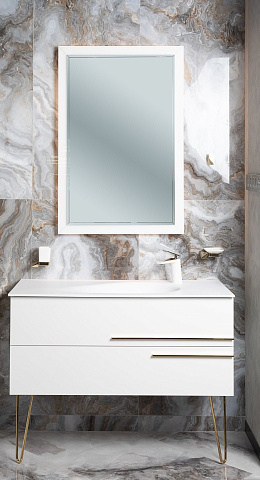 Тумба Armadi Art NeoArt 110см*48 (52) WHITE под раковину DROP 831-110-WH-D