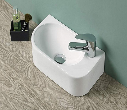 Раковина подвесная/накладная CeramaLux 78204L 400×215 мм, белый