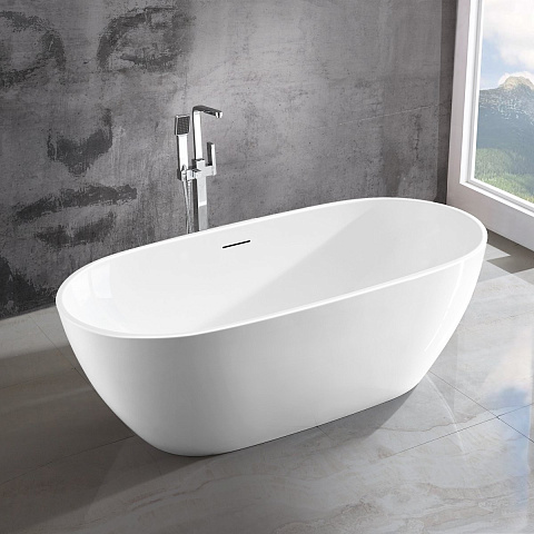 Ванна акриловая Vincea VBT-408-1500, 1500x815x580, цвет белый, щелевой перелив