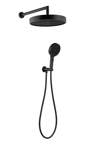 Лейка ручная+верхняя+выпуск+шланг Boheme CELL BLACK 427-B