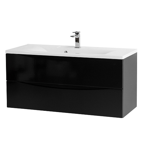 Тумба под раковину BelBagno Marino 110 см, Nero Lucido