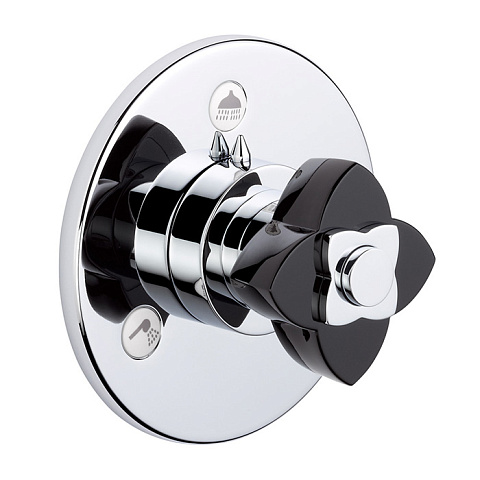 THG PETALE DE CRISTAL NOIR Переключатель встраиваемый, внешняя часть, цвет хром, U6D-A02-48M2SB