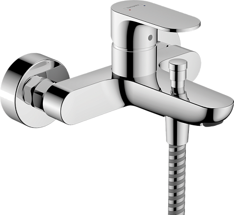 Смеситель Hansgrohe Rebris S Однорычажный для ванны наружного монтажа с 2 уровнями расхода, хром 72443000