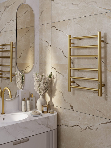 Полотенцесушитель электрический APEXTERMO Стелла ST00164GL 600x400, золотой матовый