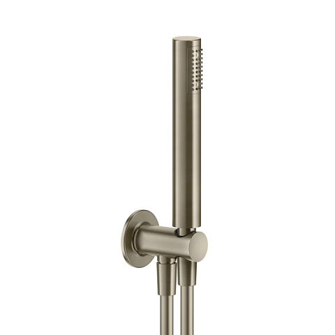 GESSI INCISO Душевой комплект, + вывод, держатель, шланг 1,50 м и душевая лейка, цвет: Finox Brushed Nickel, 58123#149