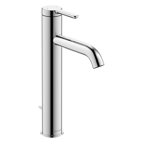 Duravit C.1 Смеситель для раковины на 1 отв. высокий h=262 мм, с донным клапаном, излив 136мм, цвет: хром, C11030001010