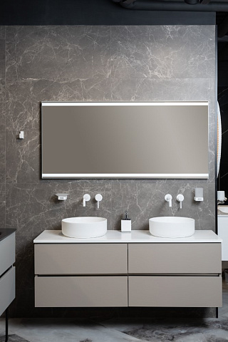 Тумба без раковины Armadi Art Vallessi 140*46см Stone Grey 837-140-GS