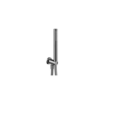 Fantini Milano Душевой набор: вывод воды 1/2”, шланг 150 см, ручная лейка FIT, держатель для лейки, цвет: хром (Спеццена из наличия), 86 02 8093