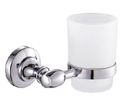 Стакан керамика CeramaLux Bianco 52002, хром