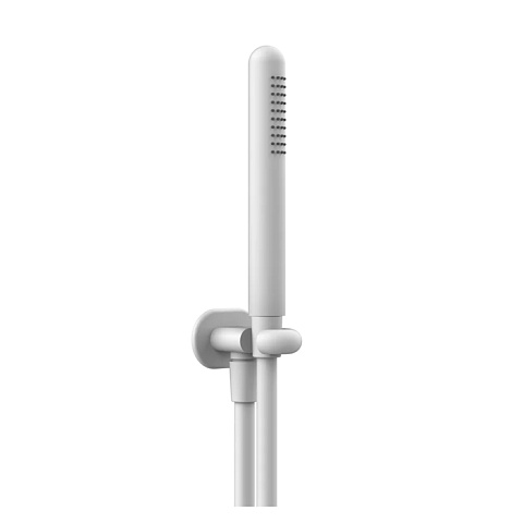 Gessi Goccia Душевой комплект: вывод воды на 1/2”, держатель и ручной душ, цвет: белый, 33773#279