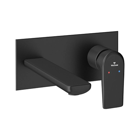 Смеситель для раковины настенный Wellsee ICON! for life 182312001 черный