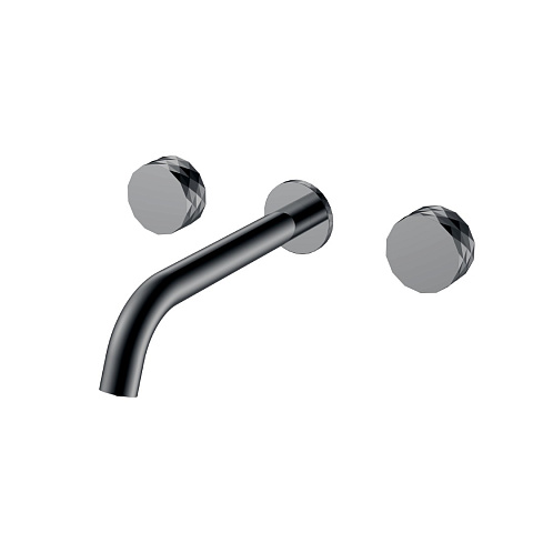 Смеситель из стены Boheme STICK DIAMOND на 3 отв. Shine Gun Metal 152-2-SGM.1