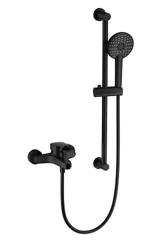 Смеситель для ванны с душевым гарнитуром WONZON & WOGHAND, Черный матовый WW-C2501-MB