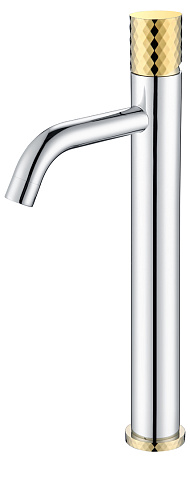 Смеситель Boheme STICK для умыв. выс. CHROME DIAMOND GOLD (комплект) 122-CRG