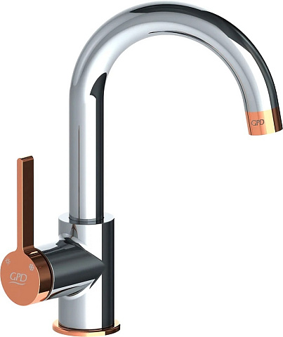 Смеситель для раковины GPD Gildo Colored MTL165-K-R