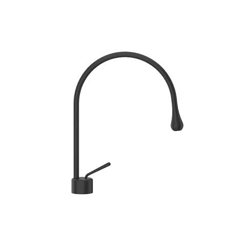 Gessi Goccia Смеситель для раковины на 1 отверстие, излив 244мм R=125, цвет: черный, 33602#299