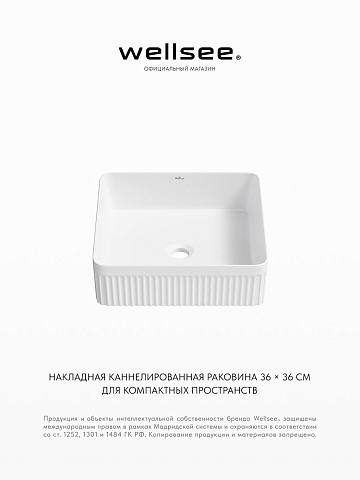 Накладная раковина для ванной Wellsee Festive Fox 2.0 319603000
