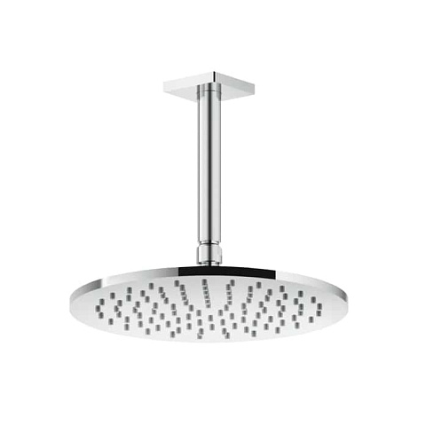 GESSI Rilievo Потолочная душевая головка шарнирная на 1/2", Ø250мм, длина изгот. под заказ (105 - 1855мм), цвет: хром, 59150#031