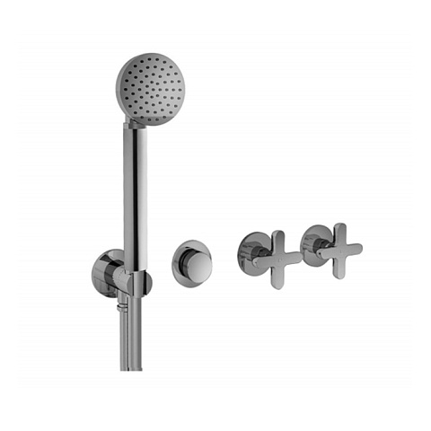 Fantini Icona Classic Смеситель для душа, встроенный, на 2 источника, без излива, с ручн.душем, (наружняя часть), цвет: хром, 53 02 R017B
