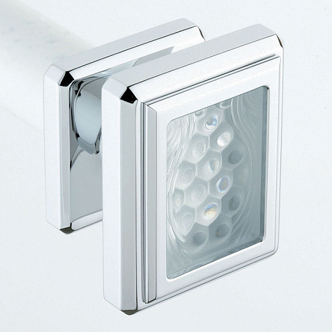 THG METROPOLIS CRISTAL CLAIR Ручка дверная одинарная, средний размер, цвет хром, A2A-A02-26BP
