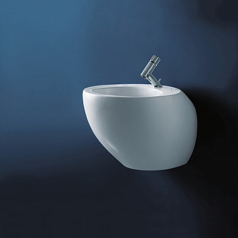 Laufen Alessi One Биде напольное 390x585x415мм, с 1 отв. под смеситель, с покр. LLC, цвет: белый, 8.3297.1.400.304.1