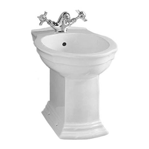 Devon&Devon Devon Westminster Биде напольное (56х36 см) с 1 отверстием под смеситель, цвет: белый, IBBID1FWES