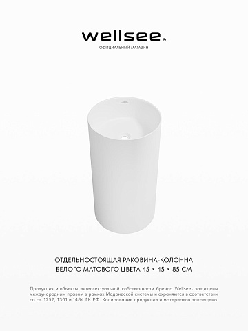Напольная раковина для ванной Wellsee Chalice Perfection 230612000