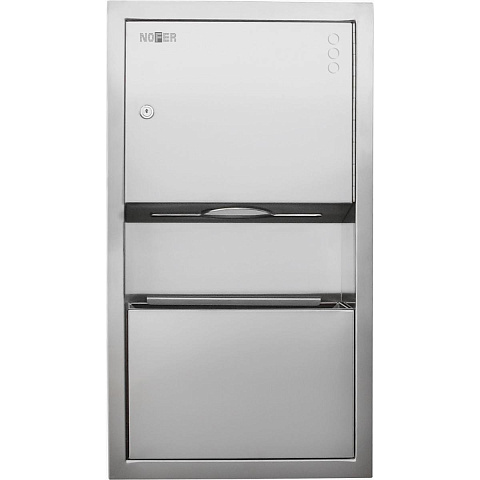 Встраиваемая система (диспенсер бум. полотенец, бак для мусора) NOFER COMPACT 12047.S матовый