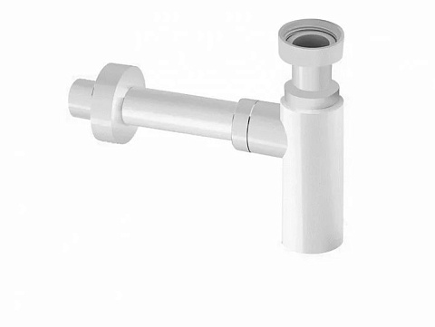 Сифон для раковины цилиндрический CeramaLux C-057W, белый