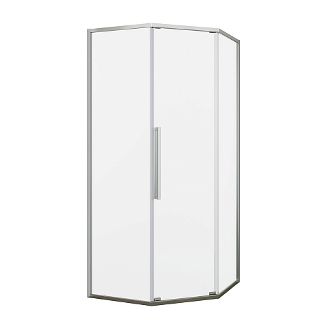Душевое ограждение Black&White S1150-9090N Brushed Nickel (900х900х1950)