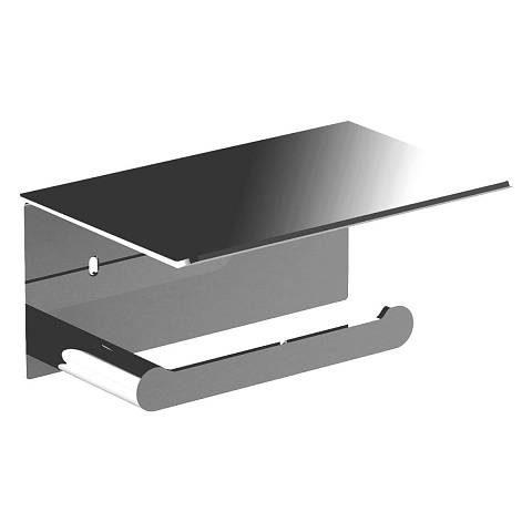 Держатель для туалетной бумаги с полочкой нерж. сталь VERONA 16876.B глянцевый NOFER