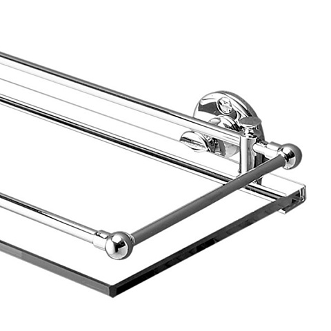Devon&Devon Devon First Class Полочка стеклянная, цвет хром, DD33024CR