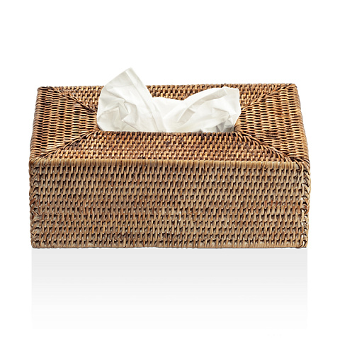 Decor Walther Basket KB Диспенсер для салфеток 14x25x10см, цвет: ротанг темный, 0922992