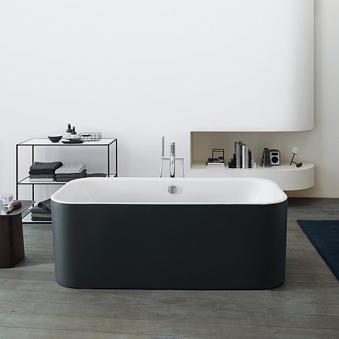 Duravit Happy D.2 Plus Ванна акриловая 1800х800мм, отдельностоящая, бесшовная панель, цвет: graphite supermatt, 700453800000000