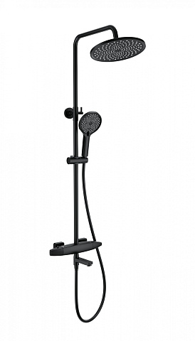 Душевая система с термостатом WONZON & WOGHAND NEO, Черный матовый WW-B3035-A2-MB