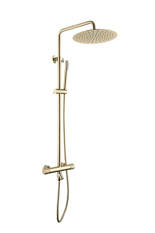 Стойка для душа c термостатом Boheme UNO Gold 468-T-G