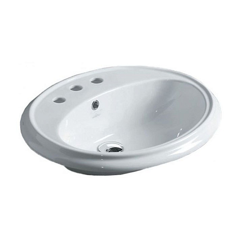 Раковина 61х50.5 см, 3 отв., цвет: белый Simas