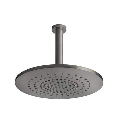 GESSI 316 Душевая головка шарнирная, потолочная на 1/2”, Ø355мм, h=243мм, цвет: steel brushed, 54152#239