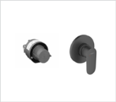 Смеситель для душа встройка, матовый черный Hansgrohe Vernis Blend (комплект) 71649670S