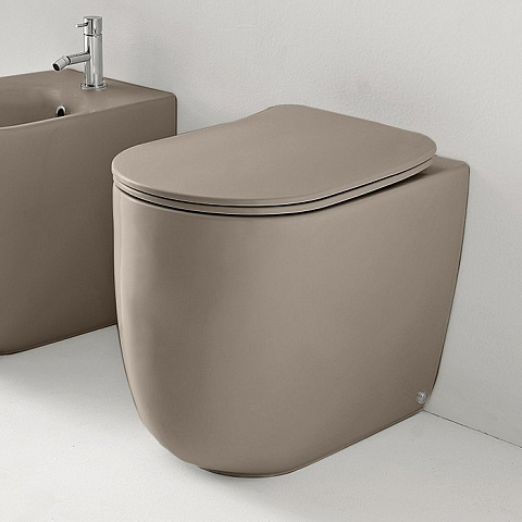 Унитаз безободковый пристенный Kerasan Nolita 531881, 55x35 см