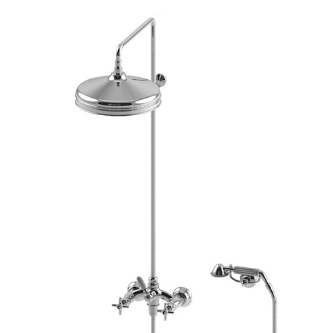 Stella Italica Душевой комплект 3284/33-300: смеситель, штанга+ручной+верхний душ 300мм, цвет: хром, IT 02513 CR00